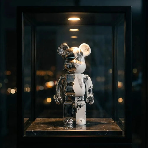 Bearbrick - 2G Chrome Silver - display case