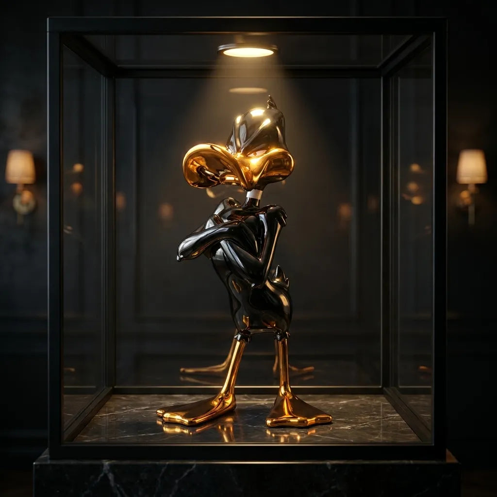 Daffy Duck - Chrome Black - display case