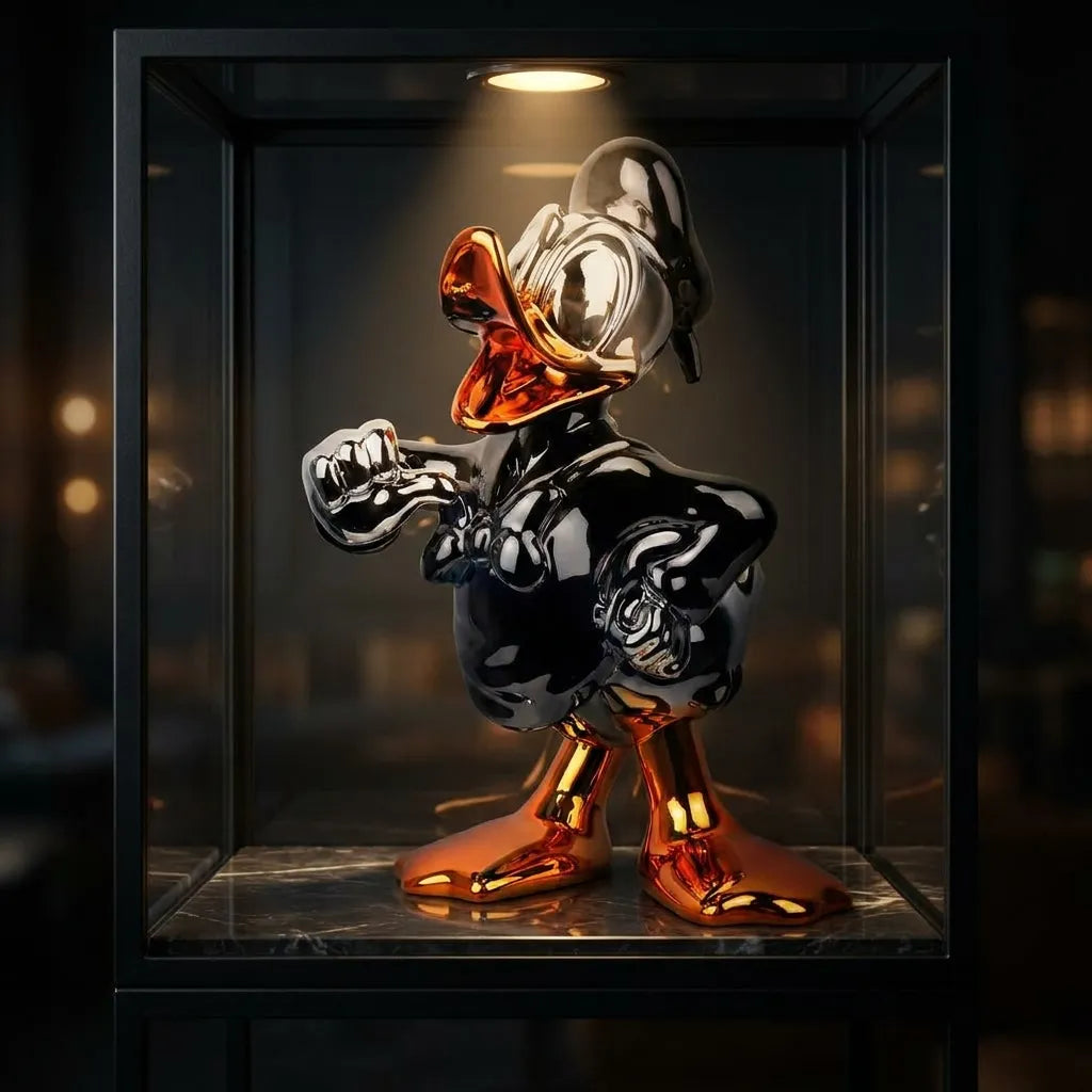 Donald Duck   Chrome Black - display case