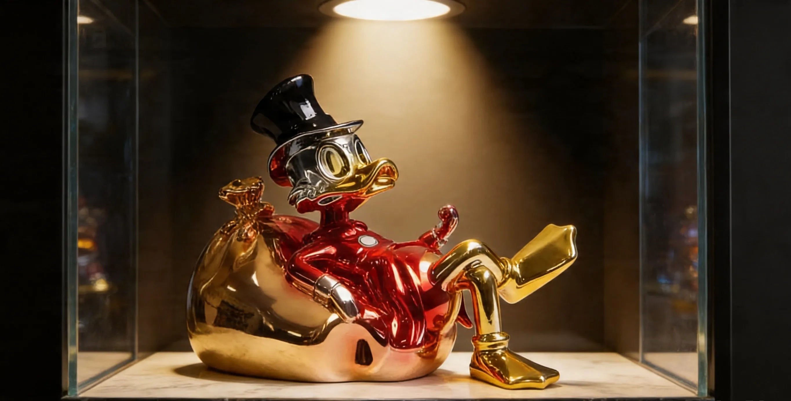 Scrooge McDuck - Sitting Red - display case