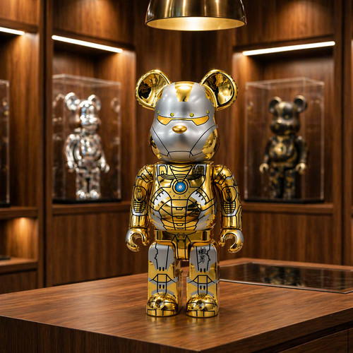Bearbrick Iron Man Metropolis Gold lifestyle