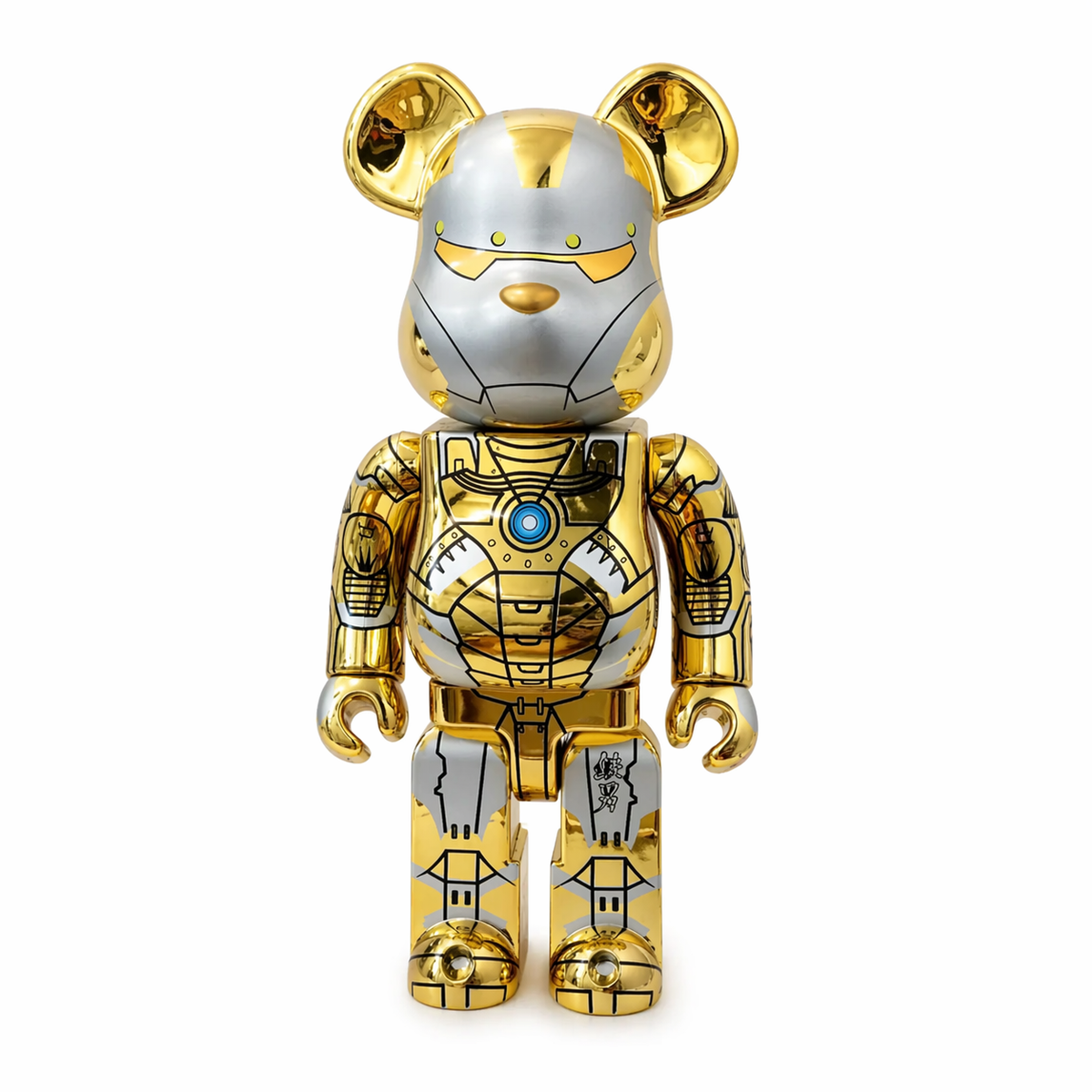 Bearbrick Iron Man Metropolis Gold product shot