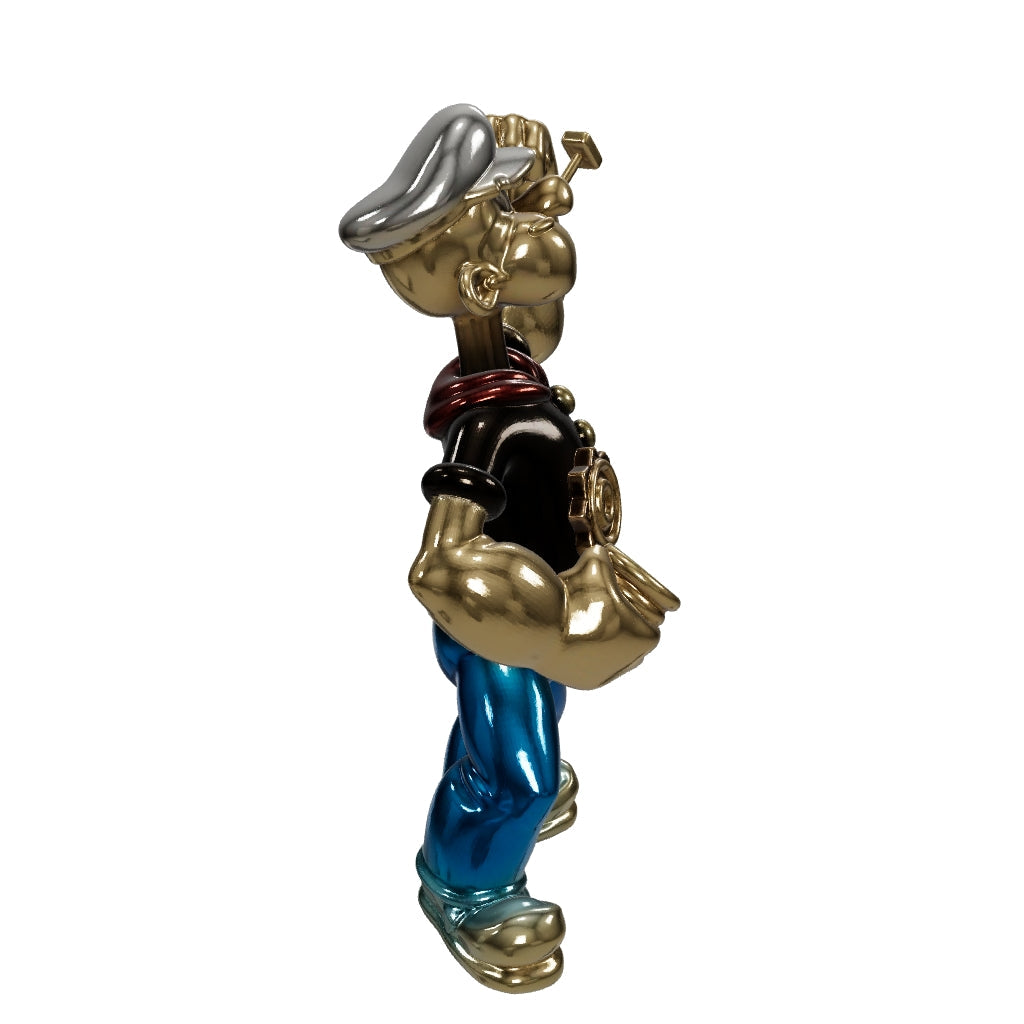 Popeye - Chrome Gold/Blue 3D Model