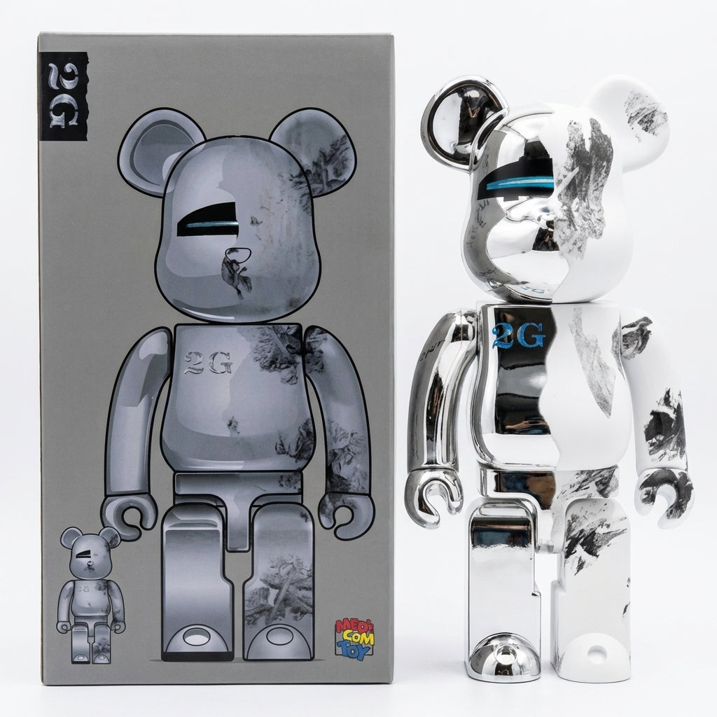 Bearbrick - 2G Chrome Silver - Silent Moon